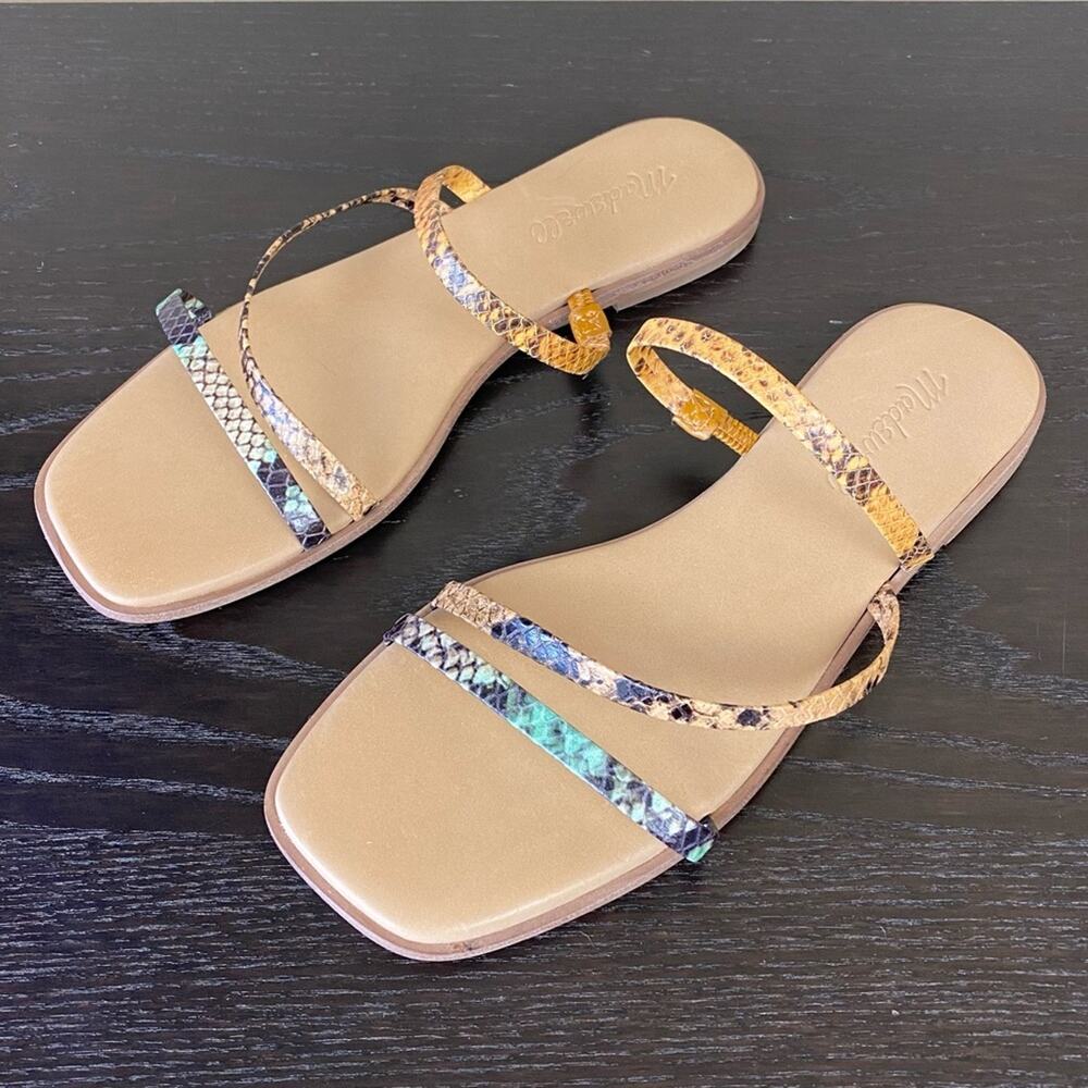 Madewell The Lyra Snake Print Slide Sandal, Sz 6.5 - Picture 8 of 13